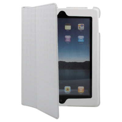 High Quality Bracket Leather Case with Hibernation Function for iPad 2 (White)