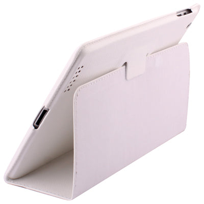 High Quality Bracket Leather Case with Hibernation Function for iPad 2 (White)