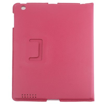 High Quality Bracket Leather Case with Hibernation Function for iPad 2 (Red)