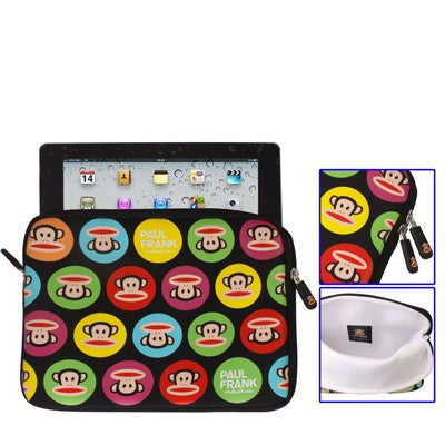 Paul Frank Style Protective Soft Bag with Dual-Zipped Close for iPad 2