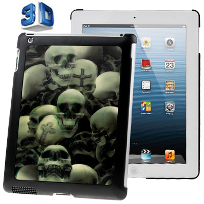 3D Effect Style Skulls Pattern Plastic Case for New iPad (iPad 3) / iPad 2 / iPad 4