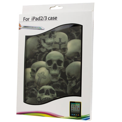 3D Effect Style Skulls Pattern Plastic Case for New iPad (iPad 3) / iPad 2 / iPad 4