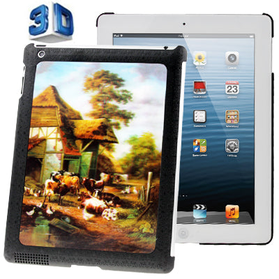 3D Effect Style Augeas Downs Pattern Plastic Case for New iPad (iPad 3) / iPad 2 / iPad 4