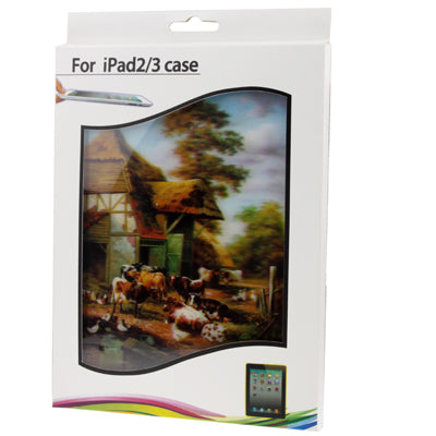 3D Effect Style Augeas Downs Pattern Plastic Case for New iPad (iPad 3) / iPad 2 / iPad 4