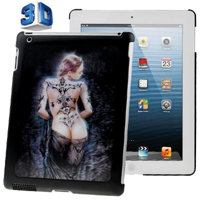 3D Effect Style Tattoo Beauty Back Pattern Plastic Case for New iPad (iPad 3) / iPad 2 / iPad 4