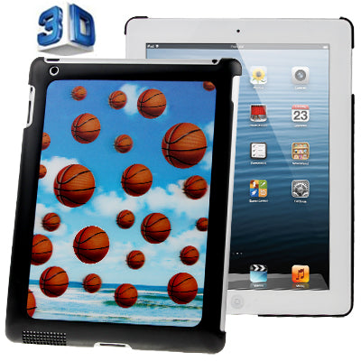 3D Effect Style Fly Basketball Pattern Plastic Case for New iPad (iPad 3) / iPad 2 / iPad 4
