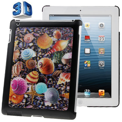 3D Effect Style Sea Shells Pattern Plastic Case for New iPad (iPad 3) / iPad 2 / iPad 4