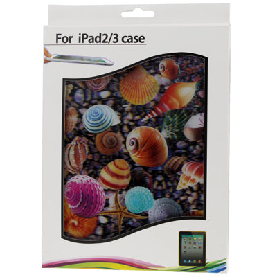 3D Effect Style Sea Shells Pattern Plastic Case for New iPad (iPad 3) / iPad 2 / iPad 4