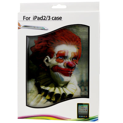 3D Effect Style Clown Pattern Plastic Case for New iPad (iPad 3) / iPad 2 / iPad 4