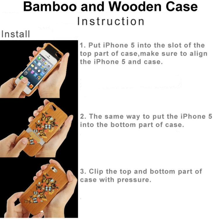 Woodcarving Tree Pattern Detachable Bamboo Material Case for iPad 4 / New iPad (iPad 3)