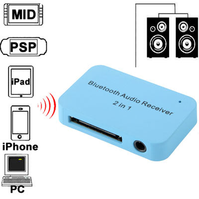 2 in 1 Bluetooth Audio Receiver, Size: 45 x 28 x 8mm, For iPhone 5 / iPhone 4 & 4S / iPad mini / mini 2 Retina / New iPad / Samsung / HTC / Other Bluetooth Phones