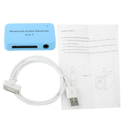 2 in 1 Bluetooth Audio Receiver, Size: 45 x 28 x 8mm, For iPhone 5 / iPhone 4 & 4S / iPad mini / mini 2 Retina / New iPad / Samsung / HTC / Other Bluetooth Phones