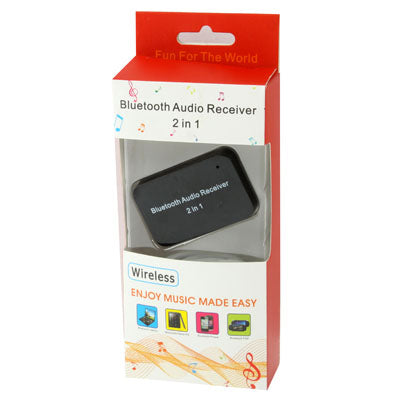 2 in 1 Bluetooth Audio Receiver, Size: 45 x 28 x 8mm, For iPhone 5 / iPhone 4 & 4S / iPad mini / mini 2 Retina / New iPad / Samsung / HTC / Other Bluetooth Phones
