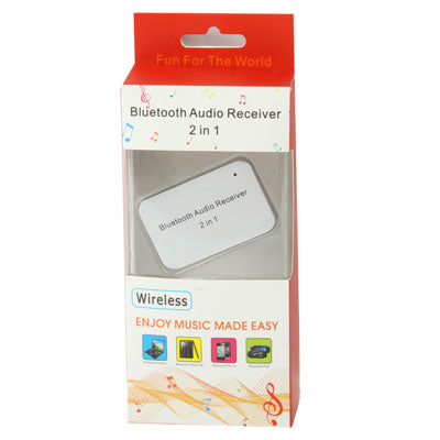 2 in 1 Bluetooth Audio Receiver, Size: 45 x 28 x 8mm, For iPhone 5 / iPhone 4 & 4S / iPad mini / mini 2 Retina / New iPad / Samsung / HTC / Other Bluetooth Phones