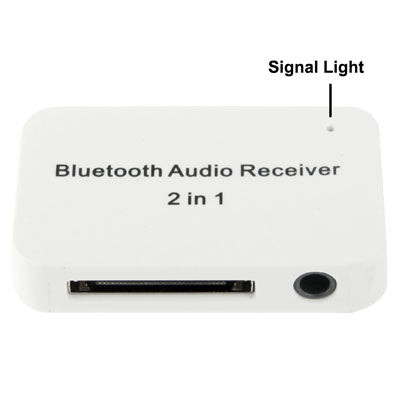2 in 1 Bluetooth Audio Receiver, Size: 45 x 28 x 8mm, For iPhone 5 / iPhone 4 & 4S / iPad mini / mini 2 Retina / New iPad / Samsung / HTC / Other Bluetooth Phones