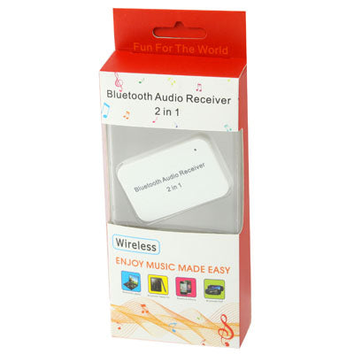 2 in 1 Bluetooth Audio Receiver, Size: 45 x 28 x 8mm, For iPhone 5 / iPhone 4 & 4S / iPad mini / mini 2 Retina / New iPad / Samsung / HTC / Other Bluetooth Phones