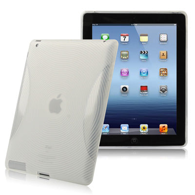 Fingerprint Texture TPU Case for New iPad (iPad 3), White