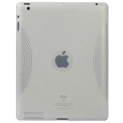Fingerprint Texture TPU Case for New iPad (iPad 3), White
