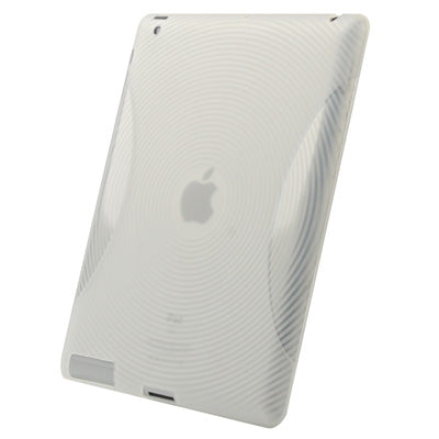 Fingerprint Texture TPU Case for New iPad (iPad 3), White