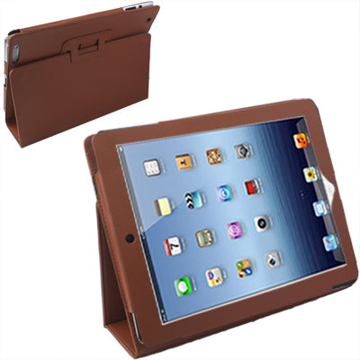 Leather Case with Holder for New iPad (iPad 3) / iPad 4,