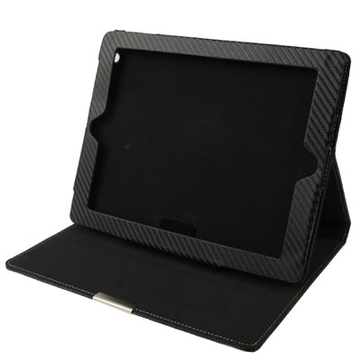 Checkered Style Leather Case with Holder for iPad 4 / New iPad (iPad 3) / iPad 2 (Black)