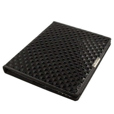 Checkered Style Leather Case with Holder for iPad 4 / New iPad (iPad 3) / iPad 2 (Black)