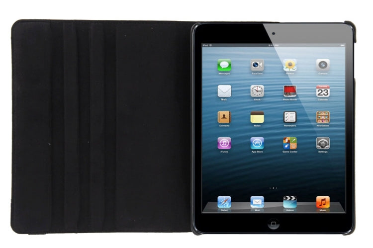 360 Degree Rotatable Litchi Texture Leather Case with Sleep / Wake-up function & Holder for New iPad (iPad 3) / iPad 2