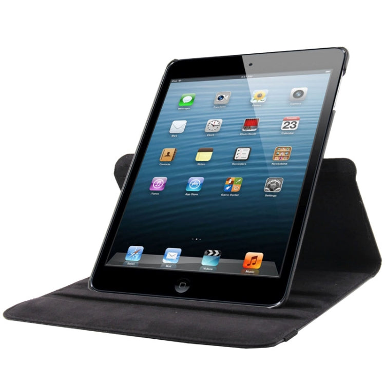 360 Degree Rotatable Litchi Texture Leather Case with Sleep / Wake-up function & Holder for New iPad (iPad 3) / iPad 2