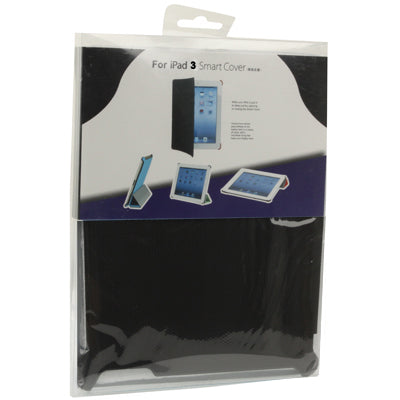 4-fold Double-sided Ball Texture Smart Cover with Holder for iPad 4 / New iPad (iPad 3) / iPad 2, Black