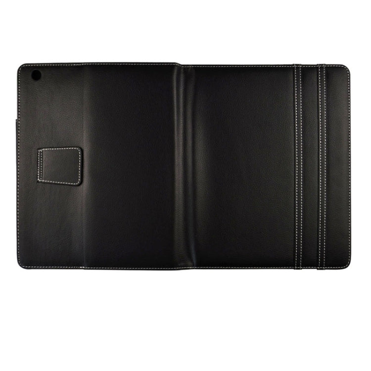 Litchi Texture Leather Case with 3-angle Viewing Holder for iPad 4 / New iPad (iPad 3) / iPad 2 (Black)