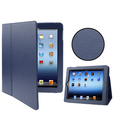 Two Folding Sleep / Wake-up Leather Case with Holder for