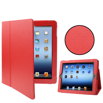 Two Folding Sleep / Wake-up Leather Case with Holder for