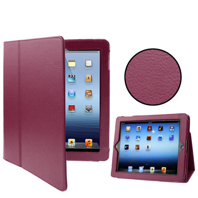 Two Folding Sleep / Wake-up Leather Case with Holder for