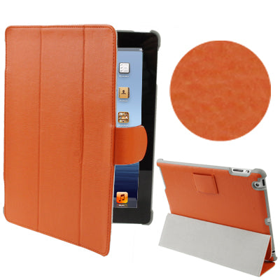3-fold Litchi Texture Leather Case with Holder for New iPad (iPad 3), Nacart