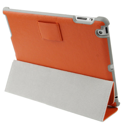 3-fold Litchi Texture Leather Case with Holder for New iPad (iPad 3), Nacart