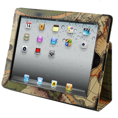 Map Leather Case for New iPad (iPad 3)