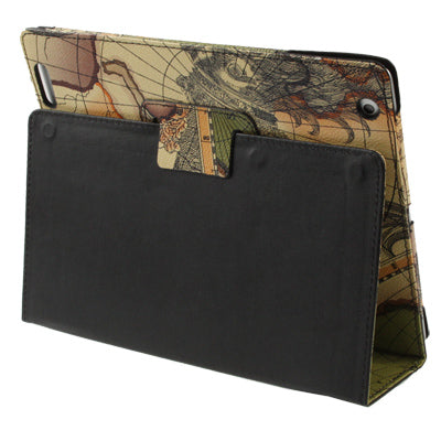 Map Leather Case for New iPad (iPad 3)