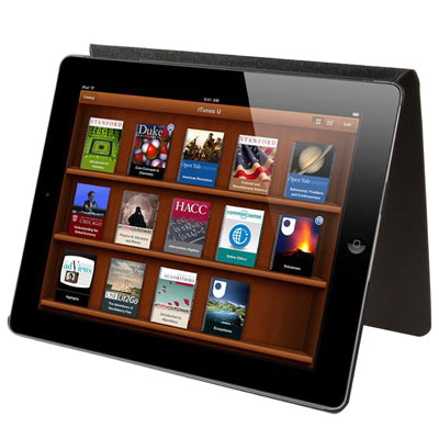 360 Degree Rotatable Ultra Slim Leather Case with Sleep / Wake-up & Holder Function for New iPad (iPad 3), Brown