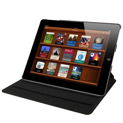 360 Degree Rotatable Ultra Slim Leather Case with Sleep / Wake-up & Holder Function for New iPad (iPad 3), Brown