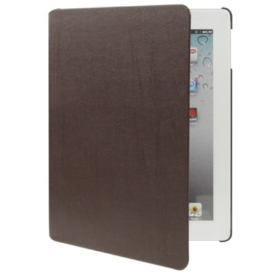 360 Degree Rotatable Ultra Slim Leather Case with Sleep / Wake-up & Holder Function for New iPad (iPad 3), Brown