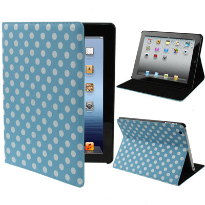 High-density Dot Pattern Leather Case with Holder for iPad 4 / New iPad (iPad 3),