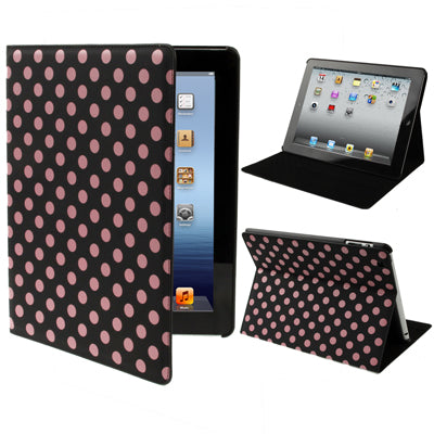 High-density Dot Pattern Leather Case with Holder for iPad 4 / New iPad (iPad 3),