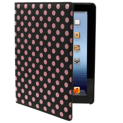 High-density Dot Pattern Leather Case with Holder for iPad 4 / New iPad (iPad 3),