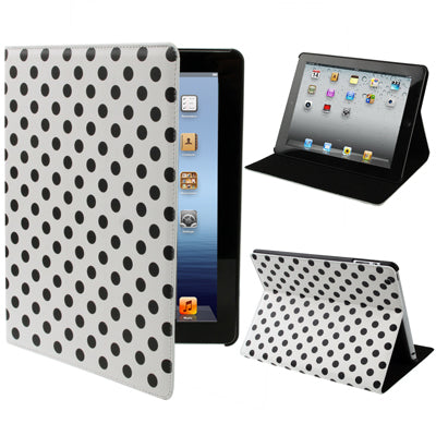 High-density Dot Pattern Leather Case with Holder for iPad 4 / New iPad (iPad 3),