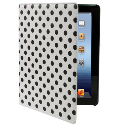 High-density Dot Pattern Leather Case with Holder for iPad 4 / New iPad (iPad 3),