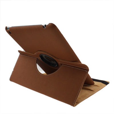 360 Degree Rotatable Leather Case with Holder for iPad 4, New iPad / iPad 3