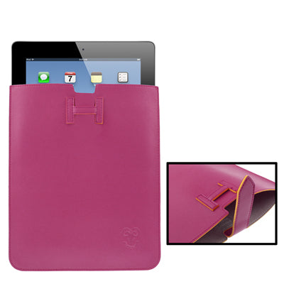 Leather Bag for iPad 4 / New iPad (iPad 3) / iPad 2 / iPad & 10 inch Tablet PC (Magenta)