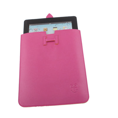 Leather Bag for iPad 4 / New iPad (iPad 3) / iPad 2 / iPad & 10 inch Tablet PC (Magenta)