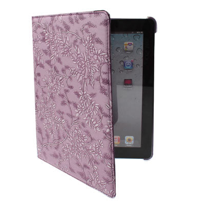 Luxury Embossing Flower Design 360 Degree Rotatable Sleep / Wake-up Function Leather Case with Holder for iPad 4 / New iPad (iPad 3) / iPad 2
