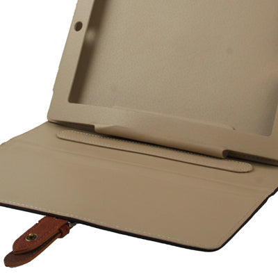 Leather Case / Bag with Third Gear Holder & Buckle and Sleep / Wake-up Function for iPad 4 / New iPad (iPad 3) / iPad 2